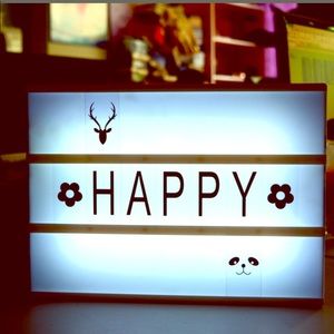 Cinematic light box DYI Messages and and Design